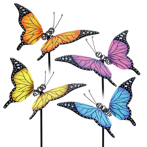 hogardeck butterfly stake large 8.5x7.3 inches adds vibrant color to garden beds