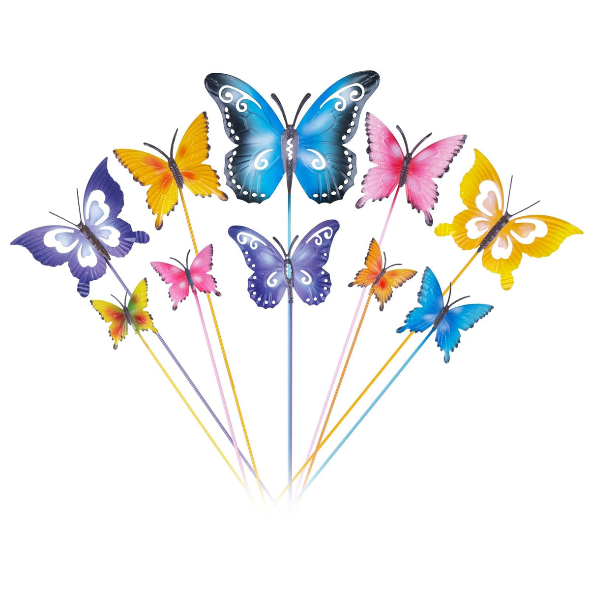 hogardeck butterfly stakes collection adds colorful whimsy to your garden beds.