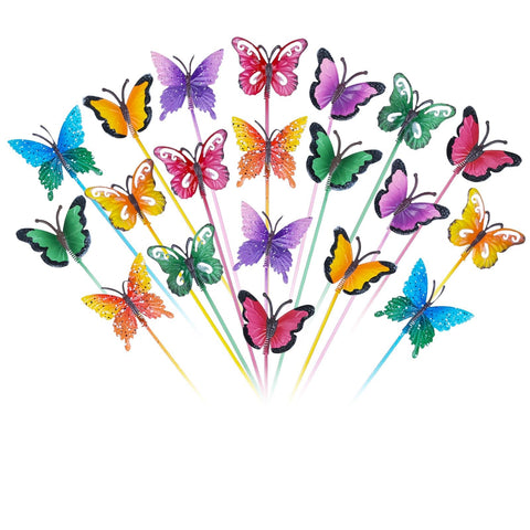 hogardeck butterfly stakes create vibrant garden accents for planters and beds
