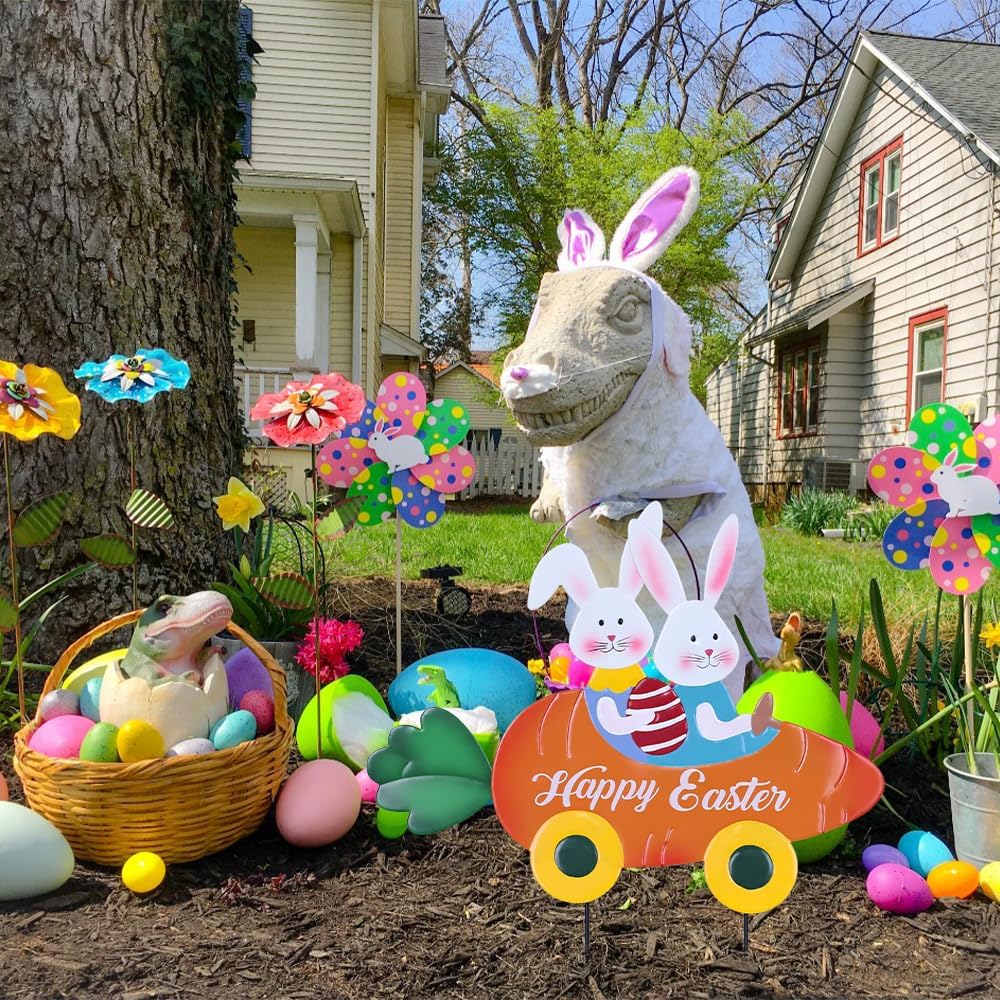 hogardeck Easy to place bunny yard decor for lawns and patios