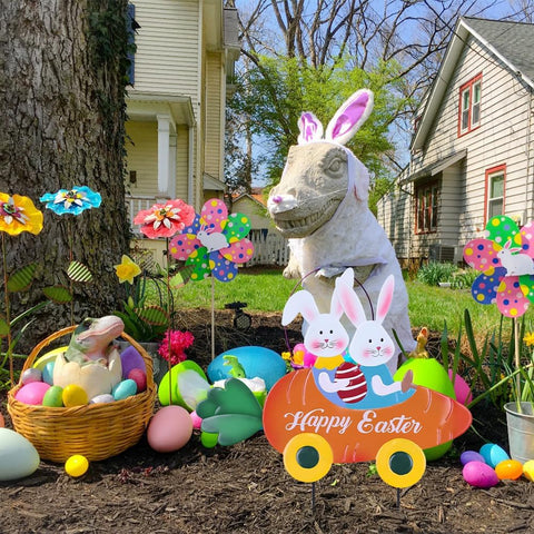 hogardeck Easy to place bunny yard decor for lawns and patios