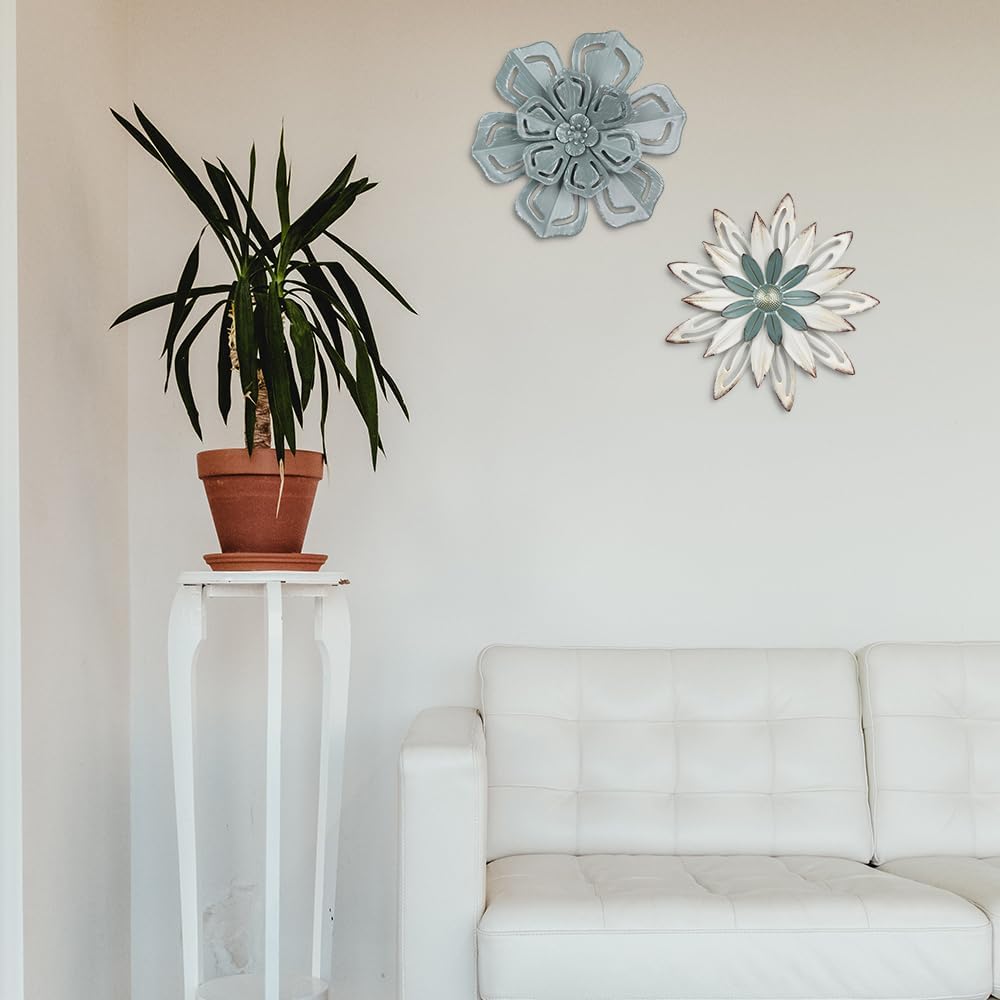 Hogardeck farmhouse wall art with weather-resistant petals suits porches.