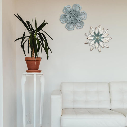 Hogardeck farmhouse wall art with weather-resistant petals suits porches.