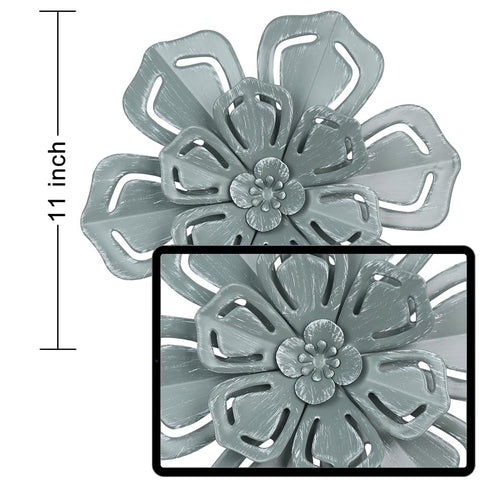 Hogardeck floral metal wall art 11-inch designed for outdoor use on patios.