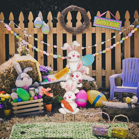 hogardeck flower-bed Easter stake display enhancing border charm