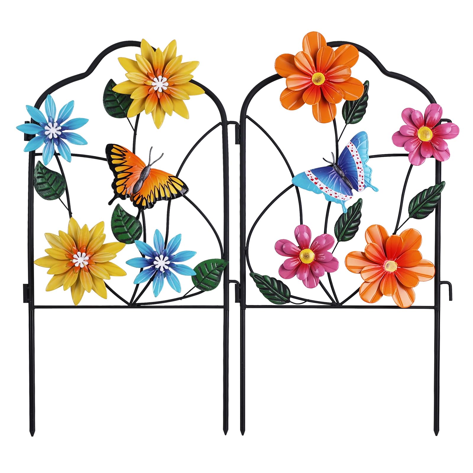 Hogardeck flowers and butterflies garden stake adds color to your outdoor space.
