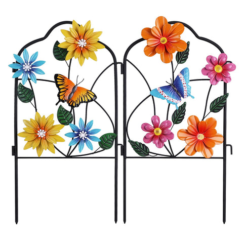 Hogardeck flowers and butterflies garden stake adds color to your outdoor space.