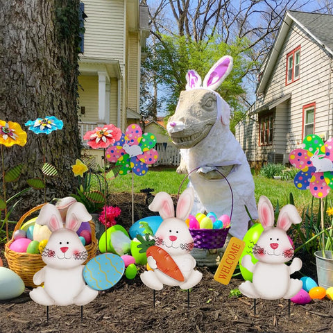 hogardeck front porch Easter decor welcoming guests this season