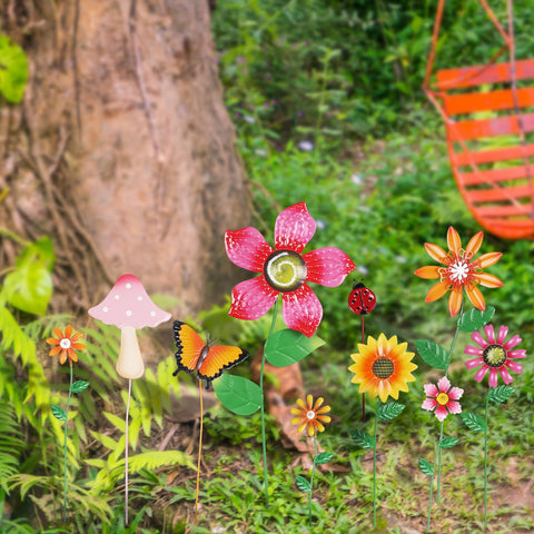 Hogardeck butterfly stake adds whimsical movement to breezy spaces.