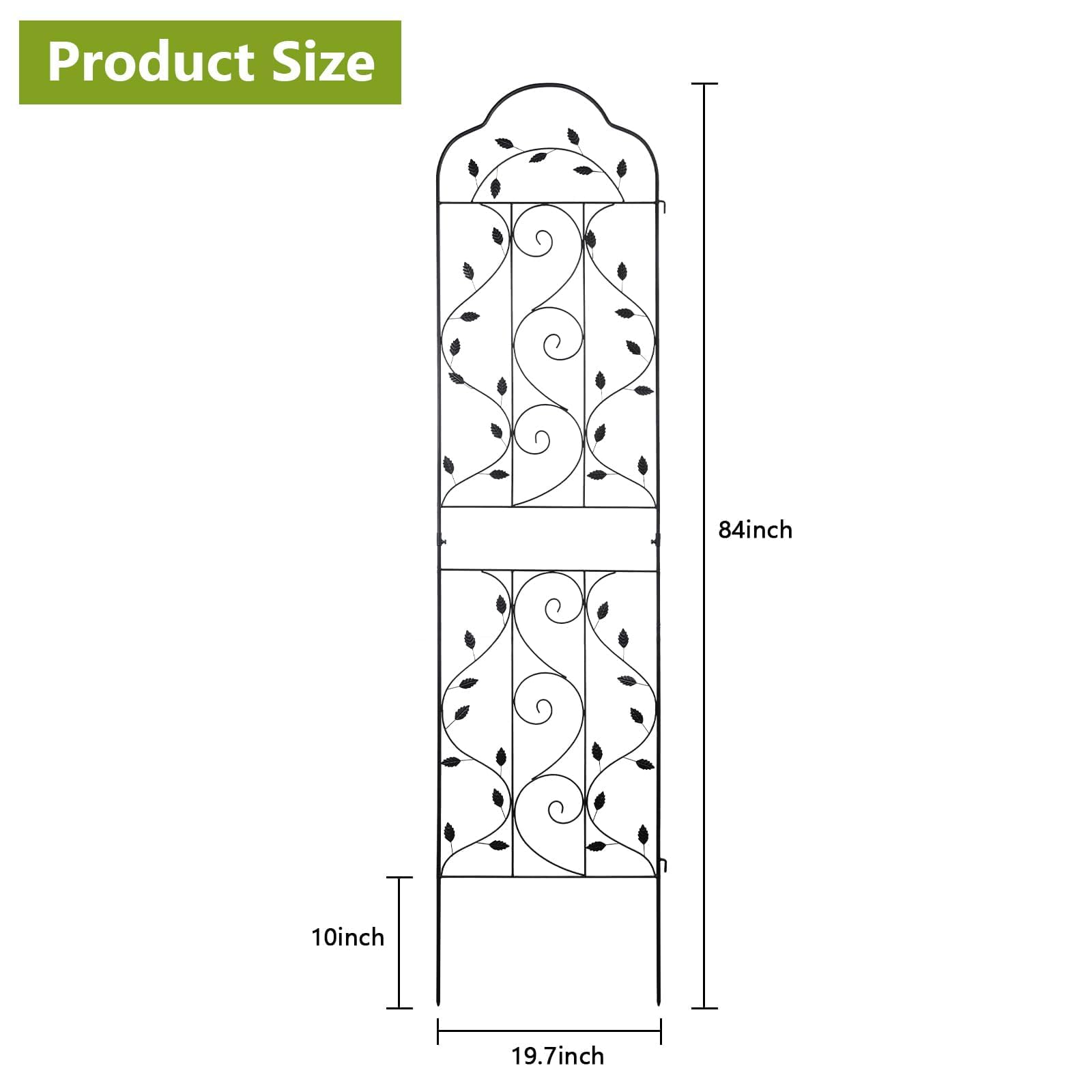 Hogardeck 10-inch ground stakes stabilize trellis in soil.