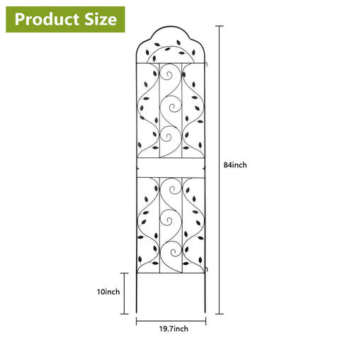 Hogardeck 10-inch ground stakes stabilize trellis in soil.