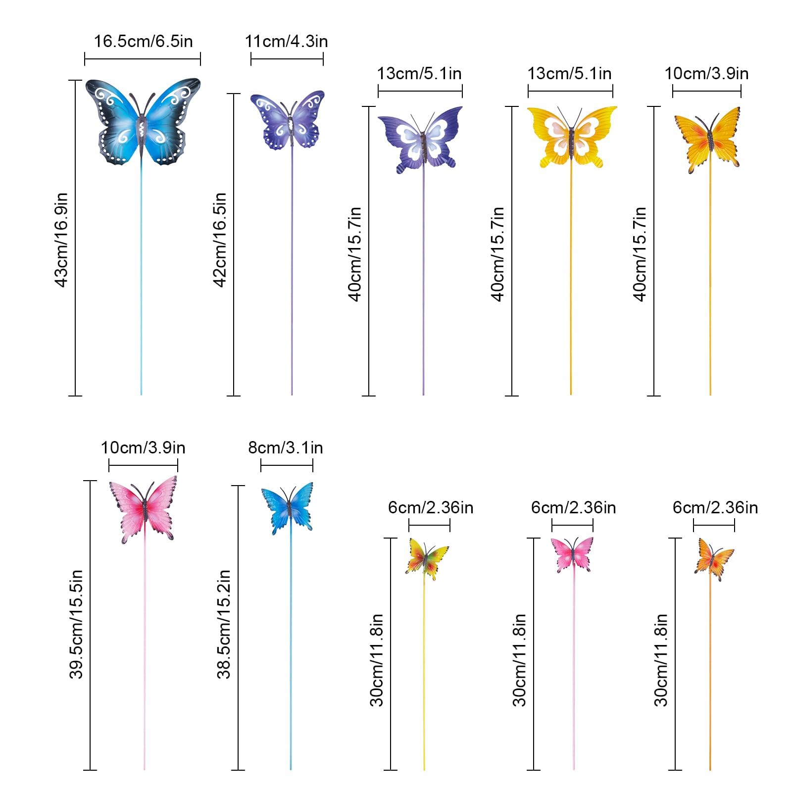 hogardeck hand-painted butterflies showcase durable, weather-ready color year-round.