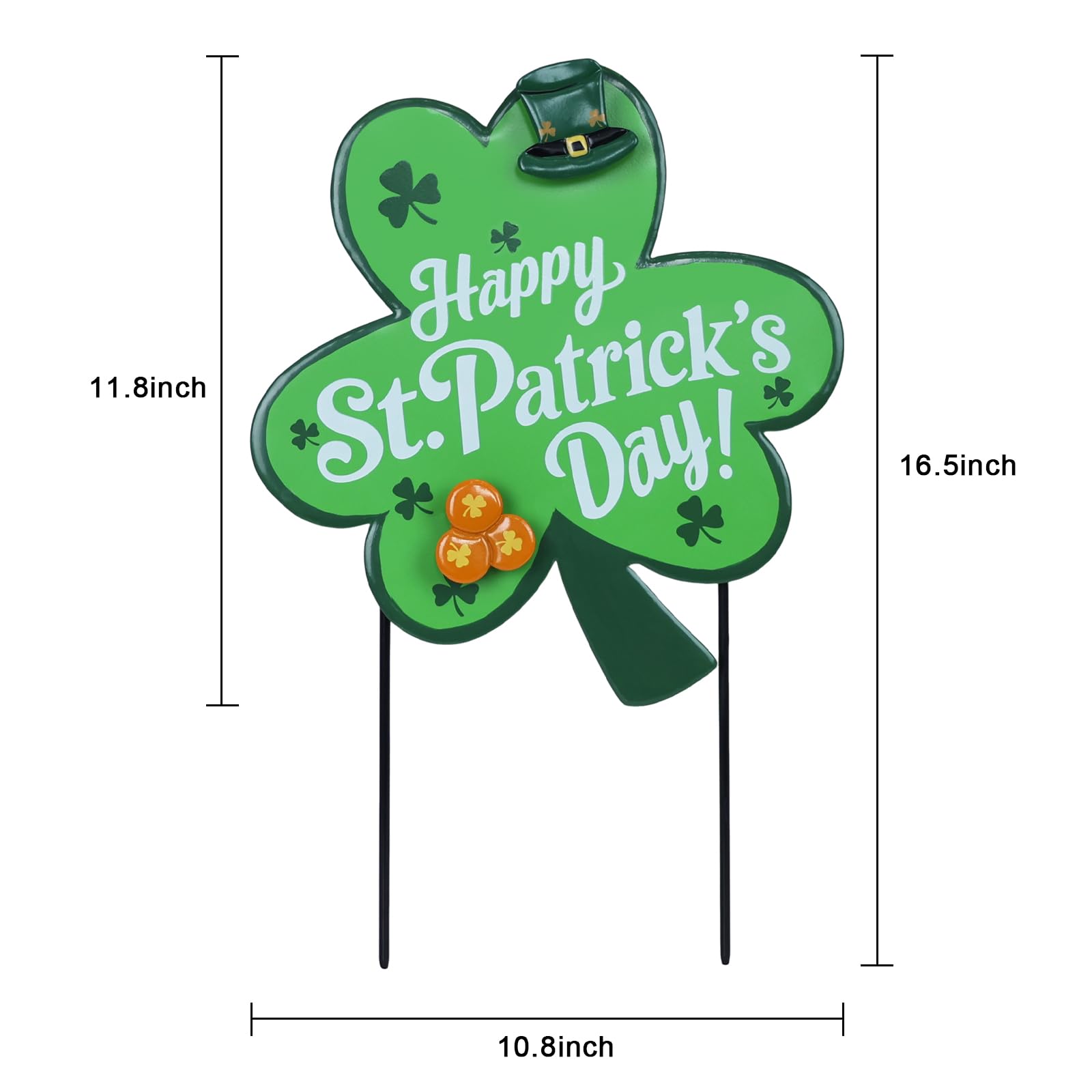 hogardeck happy st patricks day sign brightens the yard entrance.