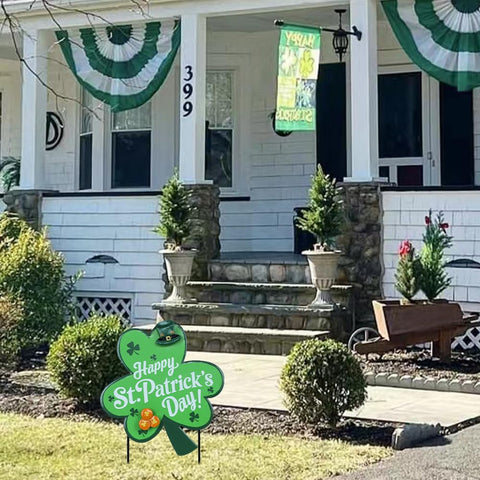 hogardeck lawn pathway st patricks day decor creates inviting path.