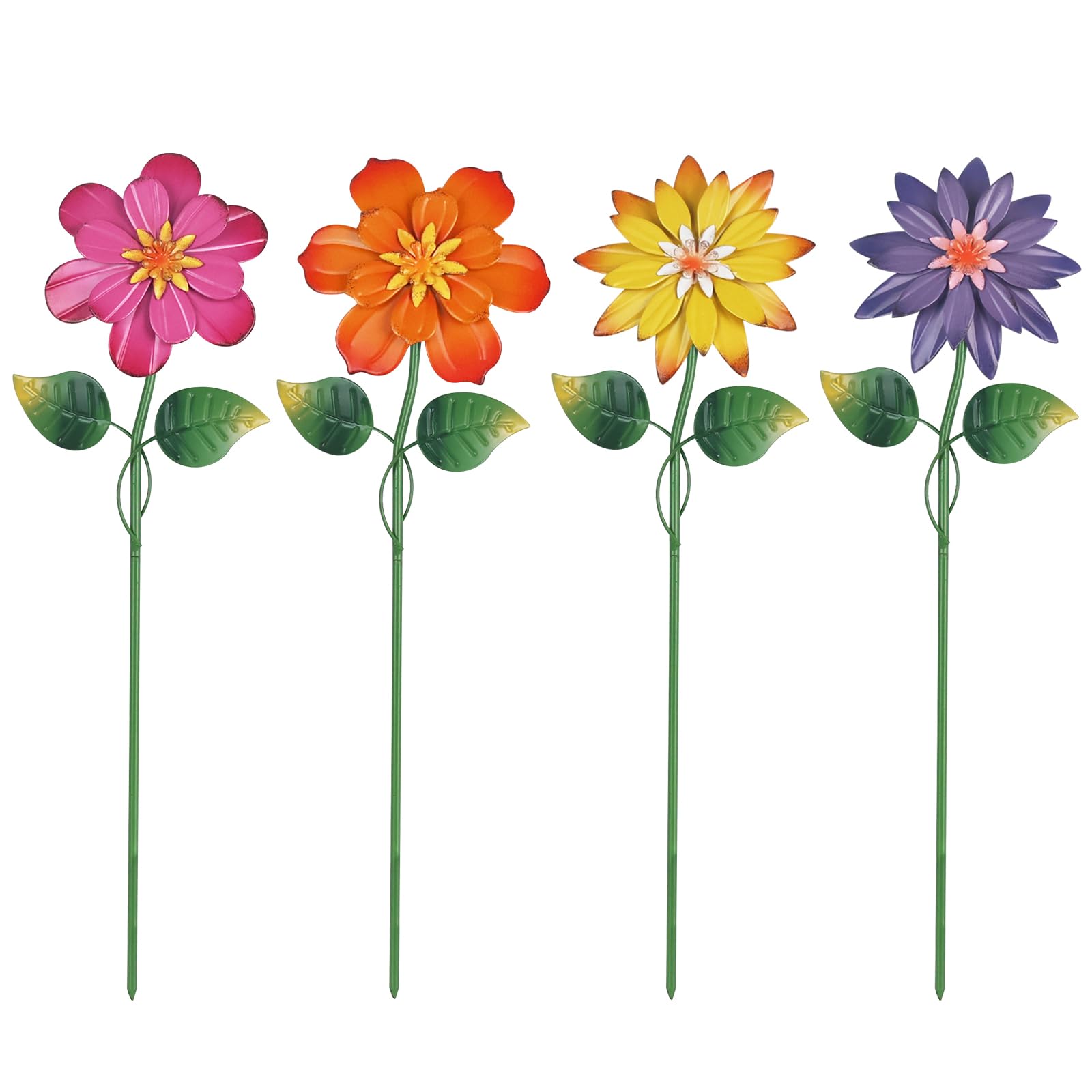 hogardeck metal flower stake pink bloom shaker adds color and gentle motion to your garden.
