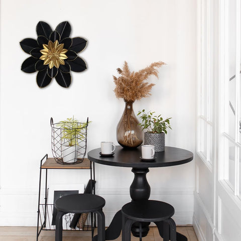 hogardeck metal flower wall art ready-to-hang back simplifies mounting on any wall