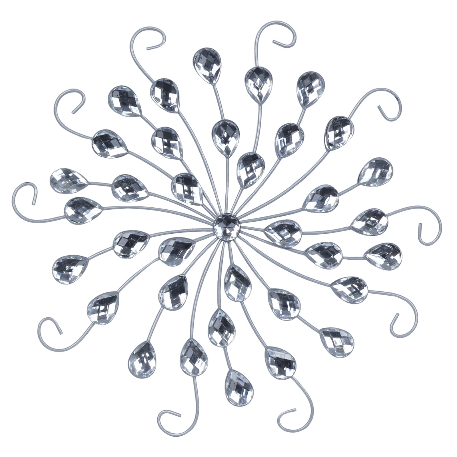 hogardeck metal flower wall decor sun star burst with crystal accents brightens living spaces