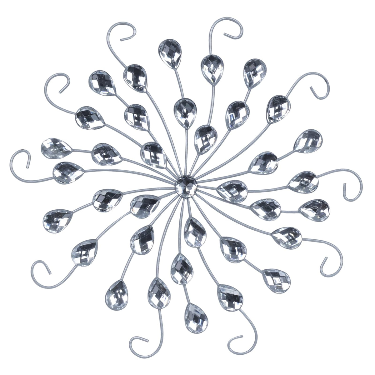 hogardeck metal flower wall decor sun star burst with crystal accents brightens living spaces