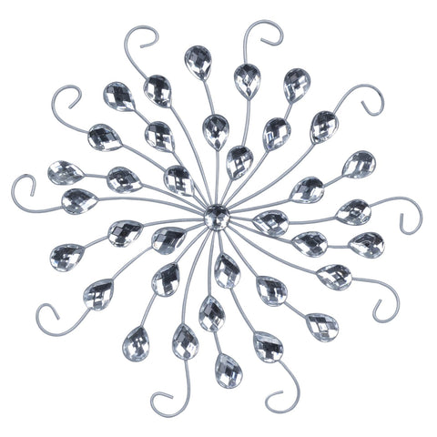hogardeck metal flower wall decor sun star burst with crystal accents brightens living spaces