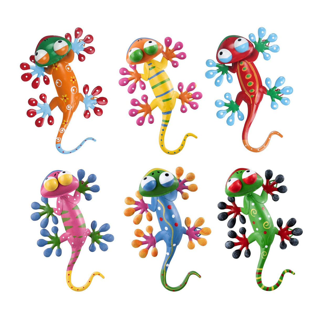 hogardeck metal gecko wall decor for front yard adds playful color and whimsy.