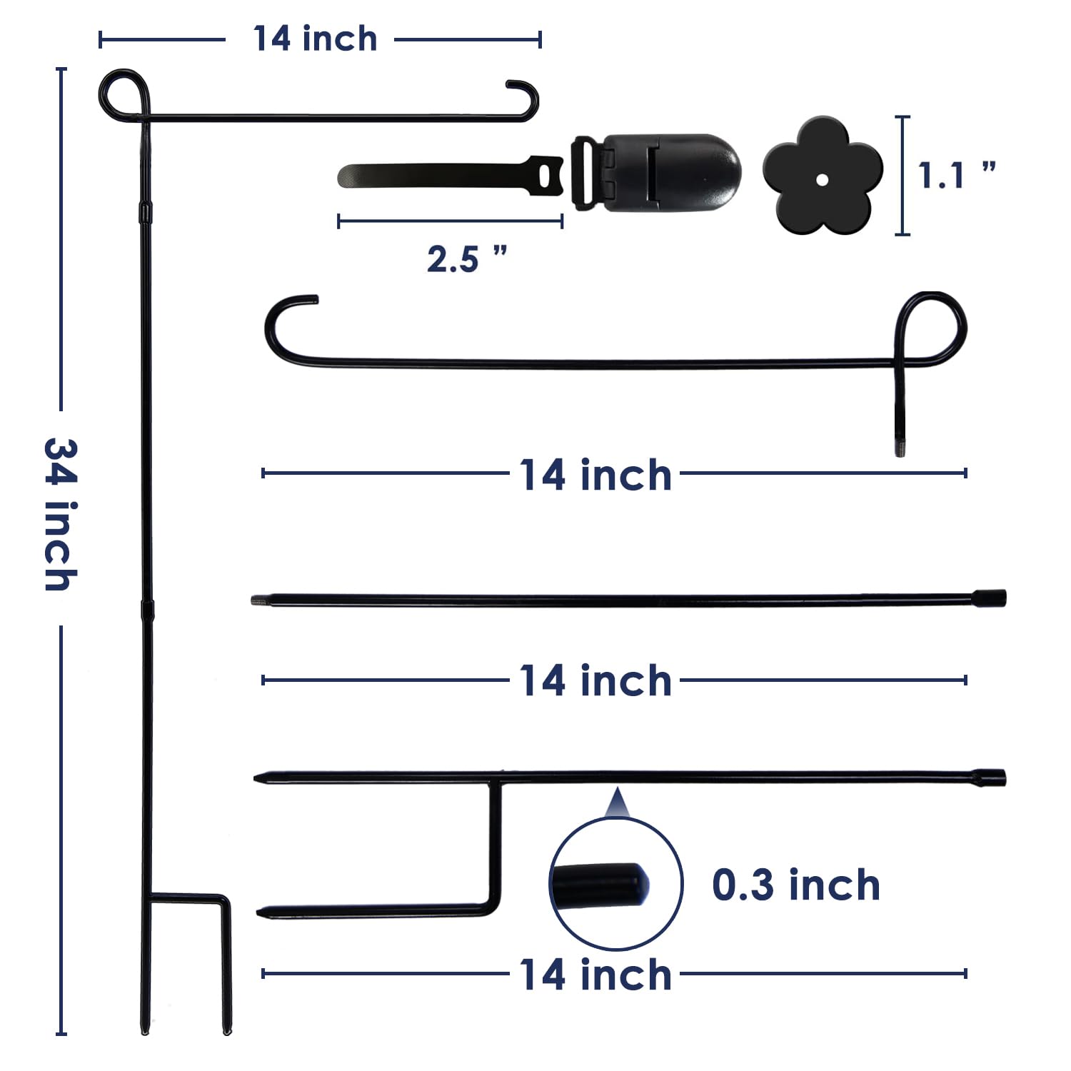 Hogardeck yard flag stand ideal for American and seasonal flags outdoors.