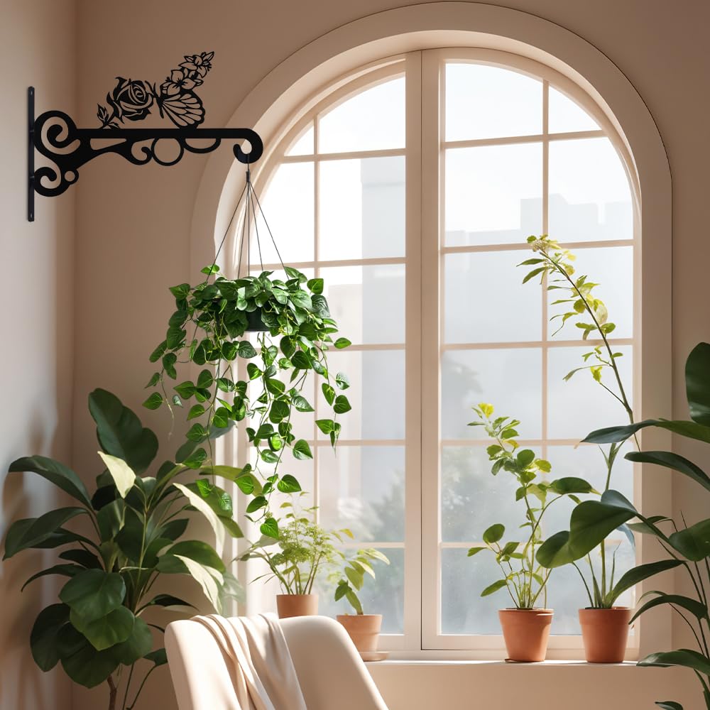 Hogardeck rust-resistant iron hanger complements outdoor spaces with durable design.
