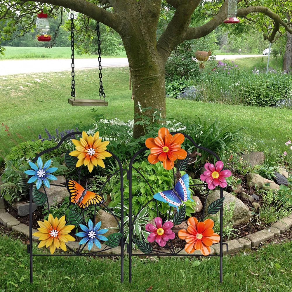 Hogardeck set of 2 garden stakes offers versatile yard decor.