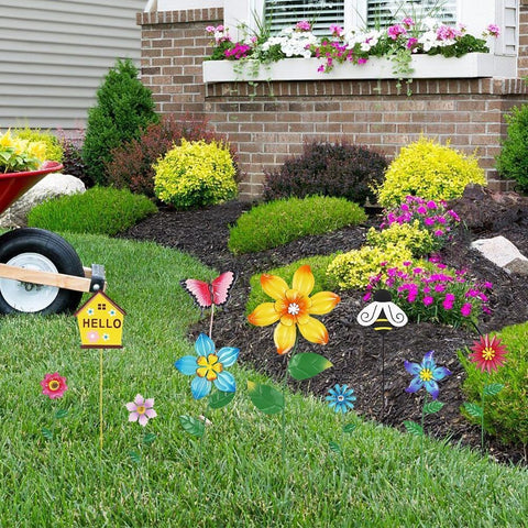 hogardeck spring accents stake set instantly elevates porch and lawn decor