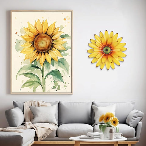Hogardeck sunflower metal decor built to endure sun and rain outdoors