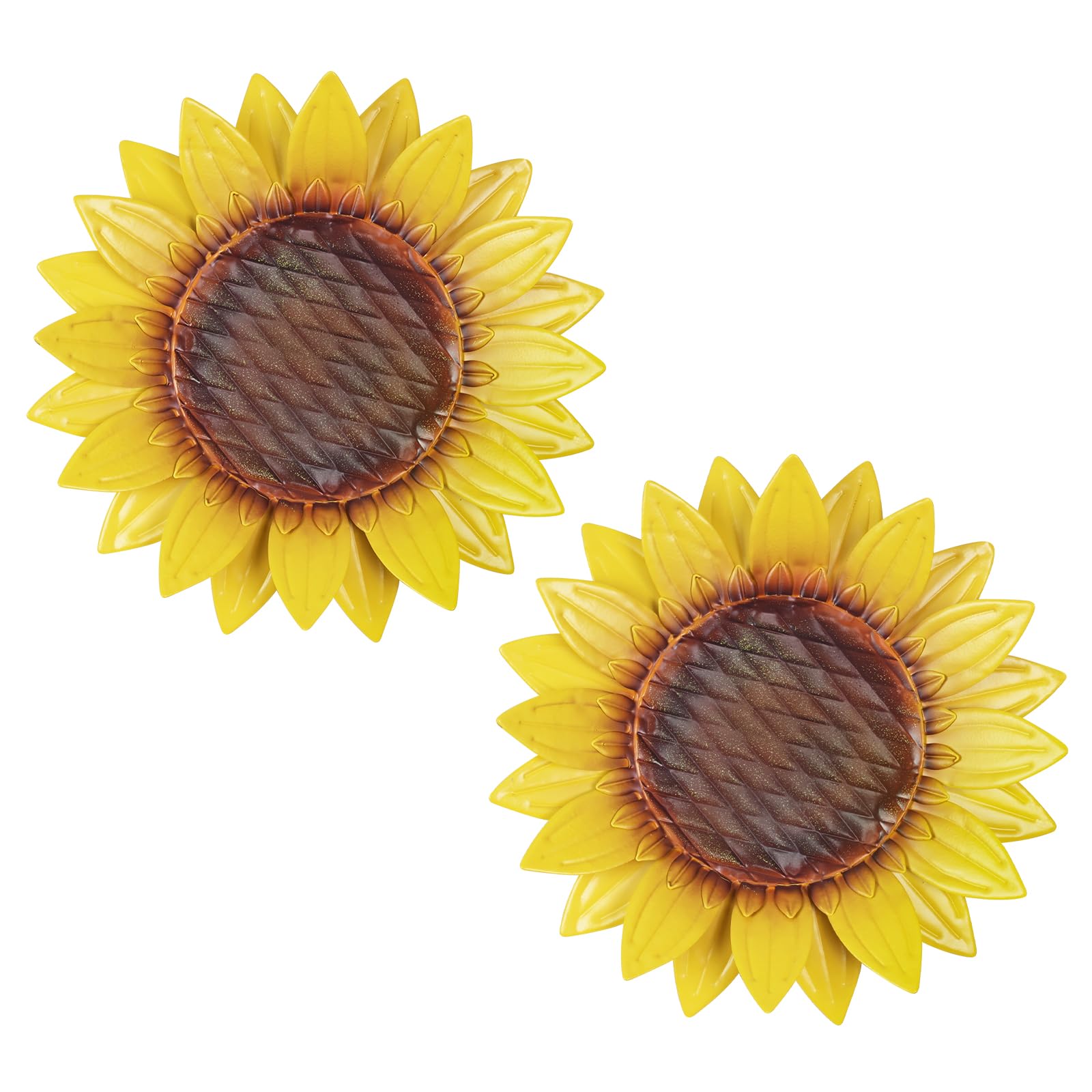 HOGARDECK sunflower wall decor with coral petals brightens living spaces