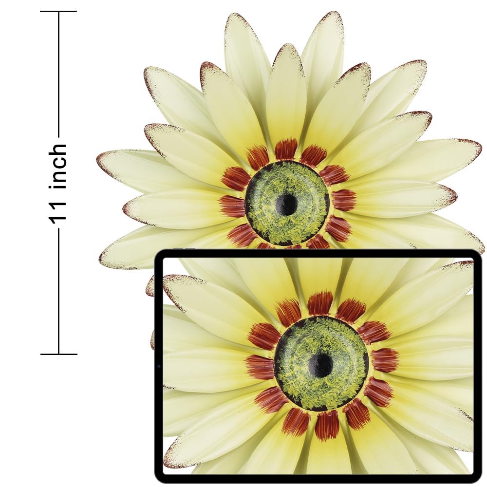 hogardeck sunflower wall decor 11inch 2pc closeup petals adds depth and colorful accent