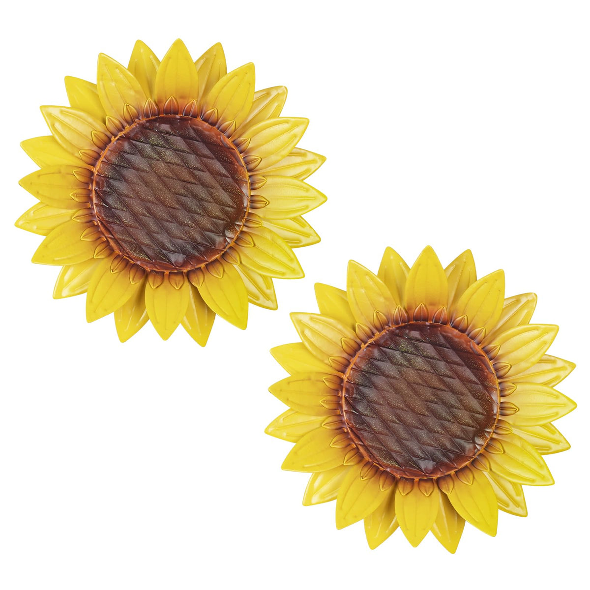 HOGARDECK sunflower wall decor with coral petals brightens living spaces