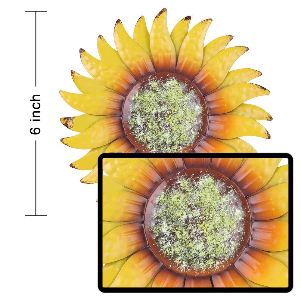 Hogardeck metal wall art features layered petals for a lifelike bloom.