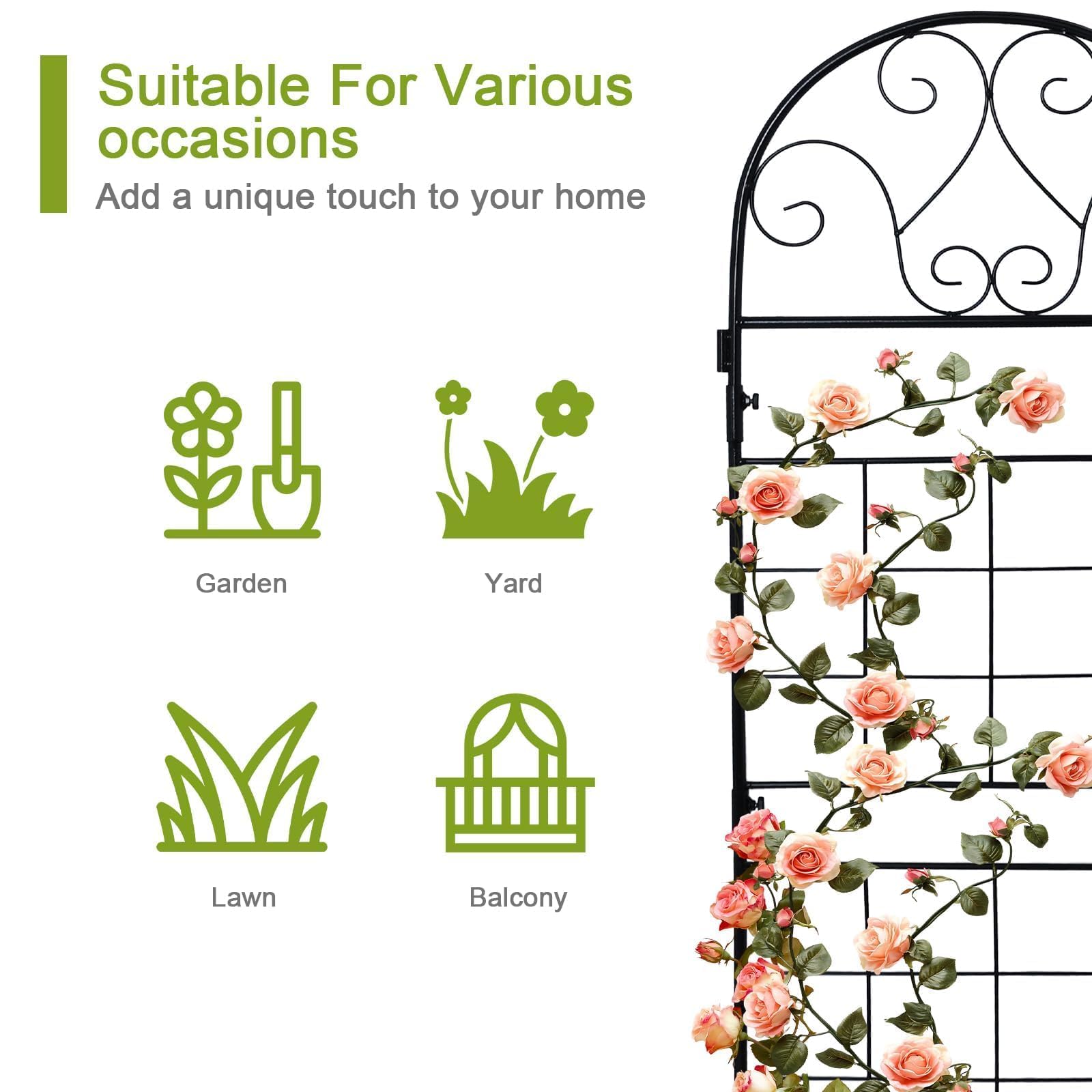hogardeck trellis used as garden divider to boost privacy and style.