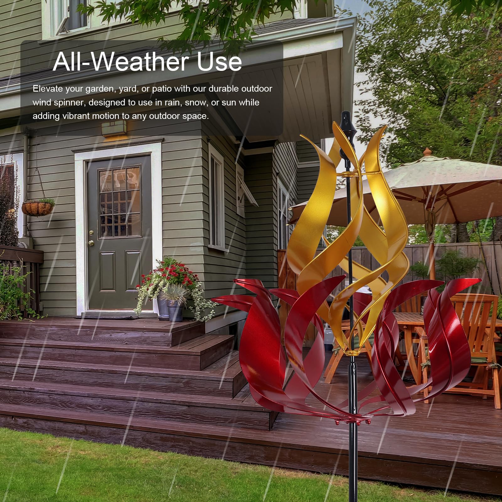 Hogardeck tulip wind spinner makes a thoughtful gift for garden lovers.