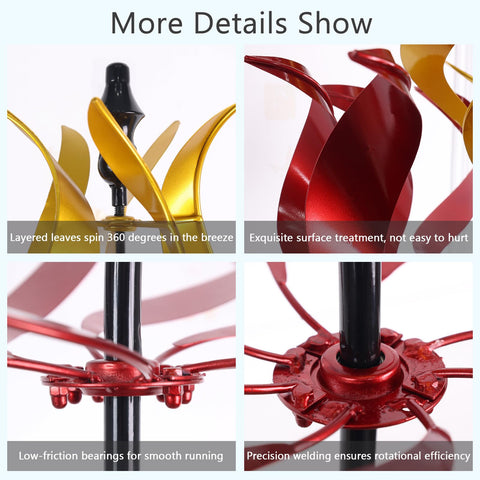 Hogardeck all-weather metal spinner resists rain and sun while staying bright.