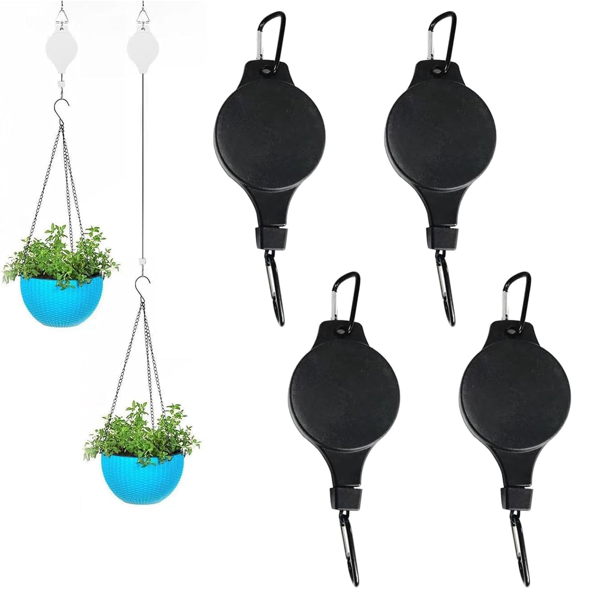 HOGXUAE retractable plant hanger extended for easy watering and pruning