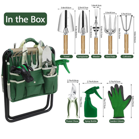 HoHaing garden tool set detachable tote bag shows organized storage.
