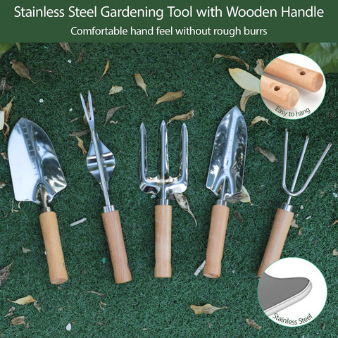 HoHaing garden tool set weeder for thorough weed removal.