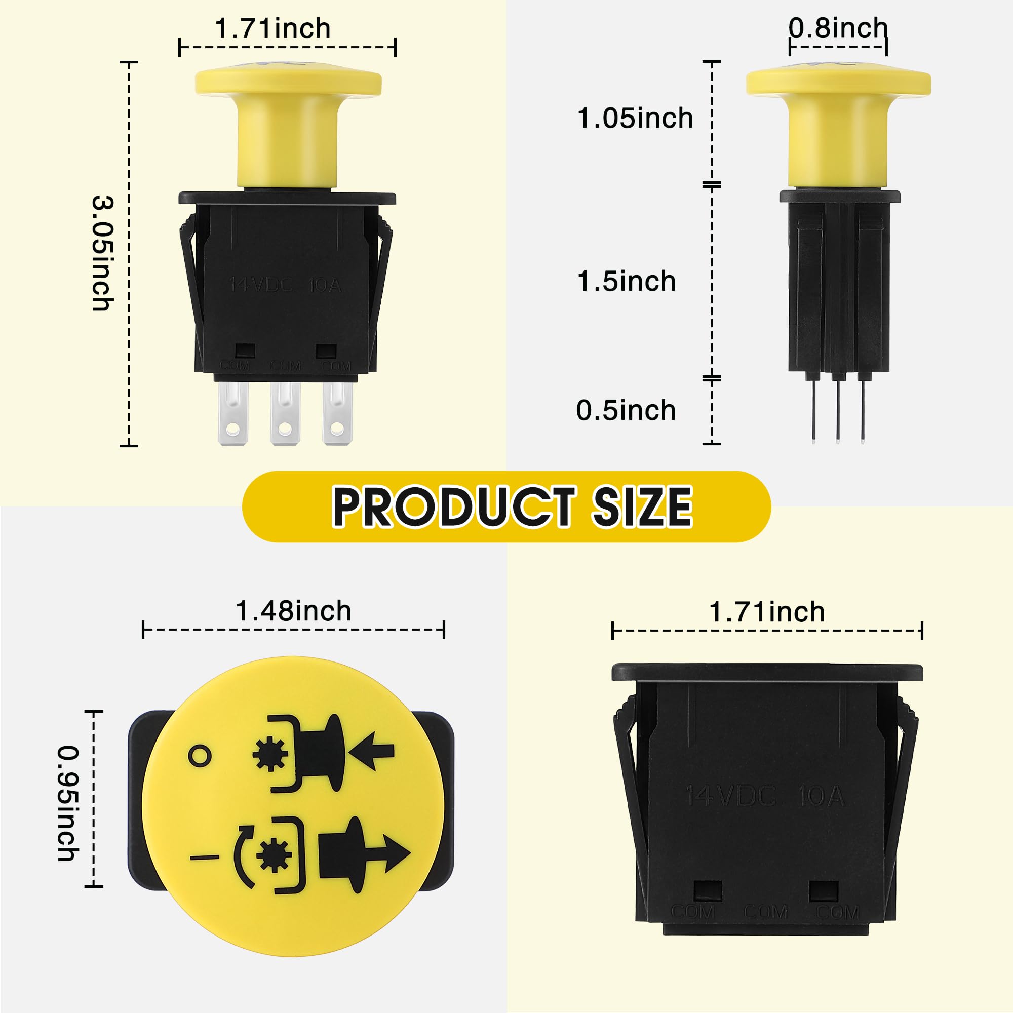 Hohean 8-terminal PTO switch ensuring secure, durable connections
