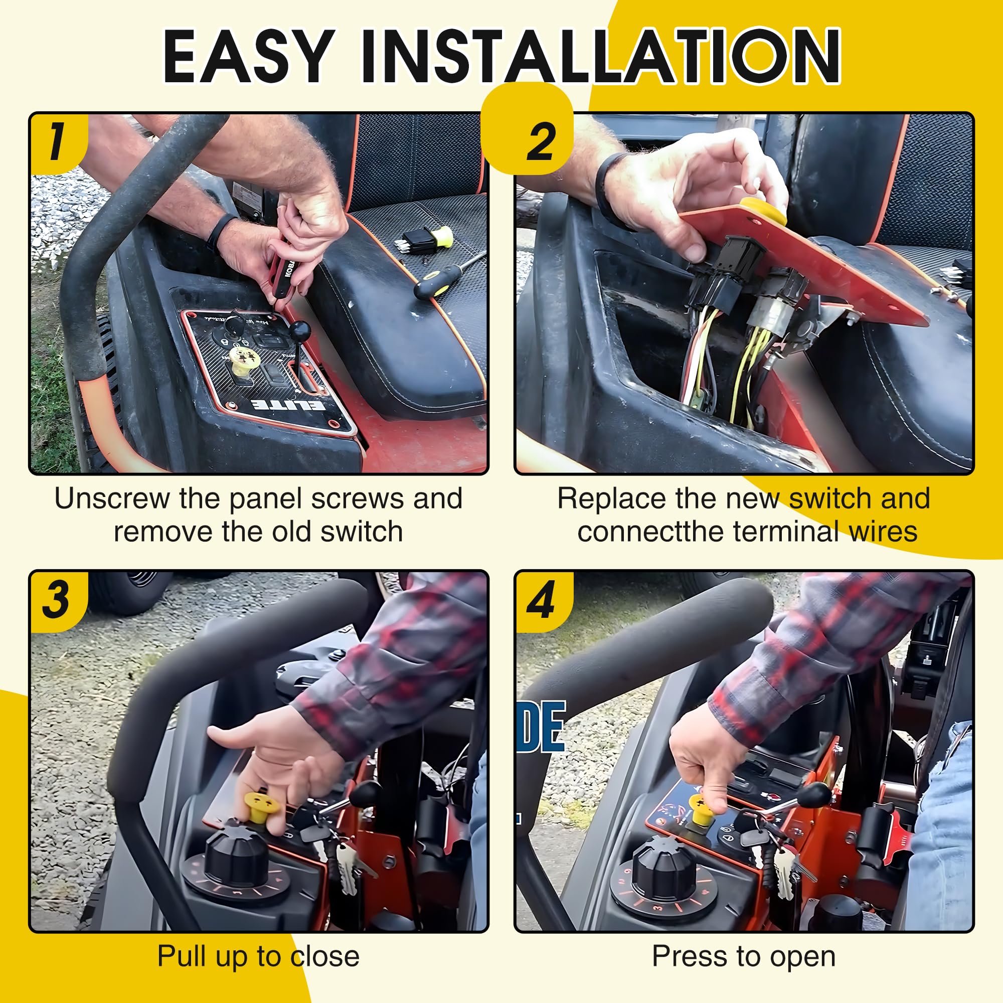 Hohean PTO switch compatible with Bad Boy Mowers ZT Elite models