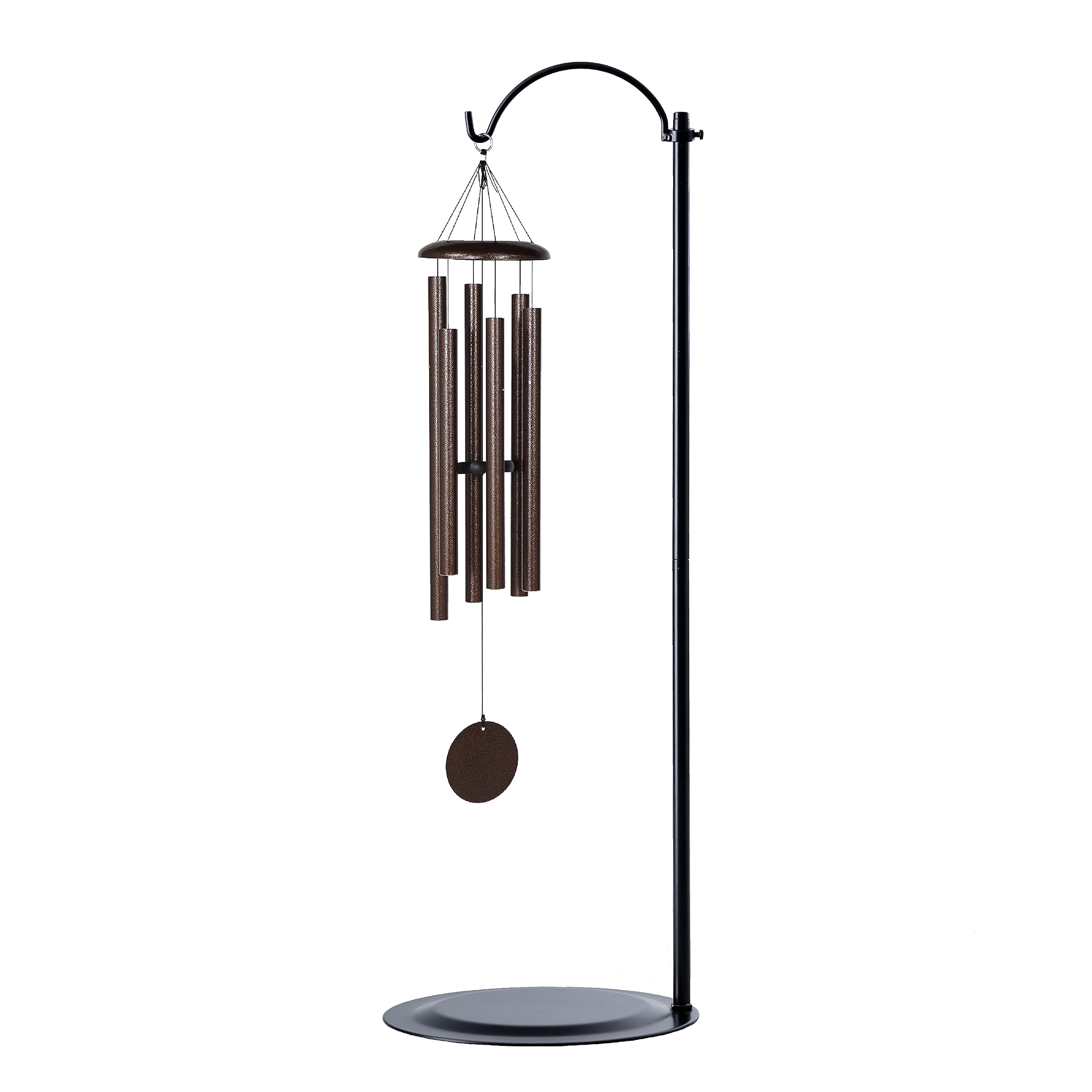 HOHIYA 36-inch wind chime stand in garden for sturdy outdoor display.