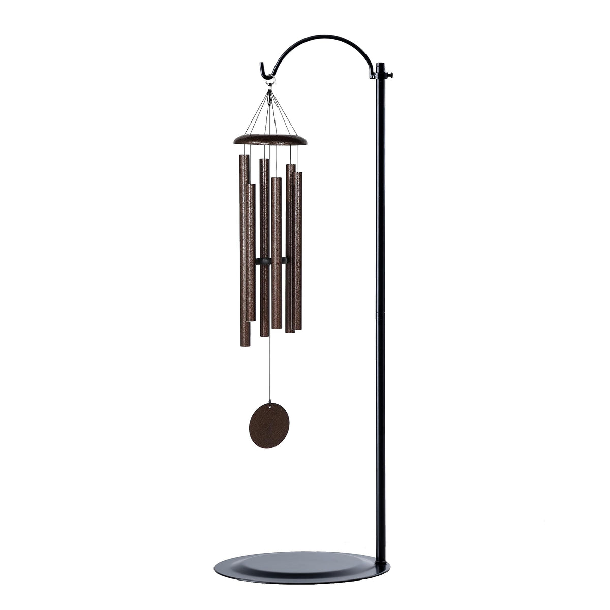 HOHIYA 36-inch wind chime stand in garden for sturdy outdoor display.