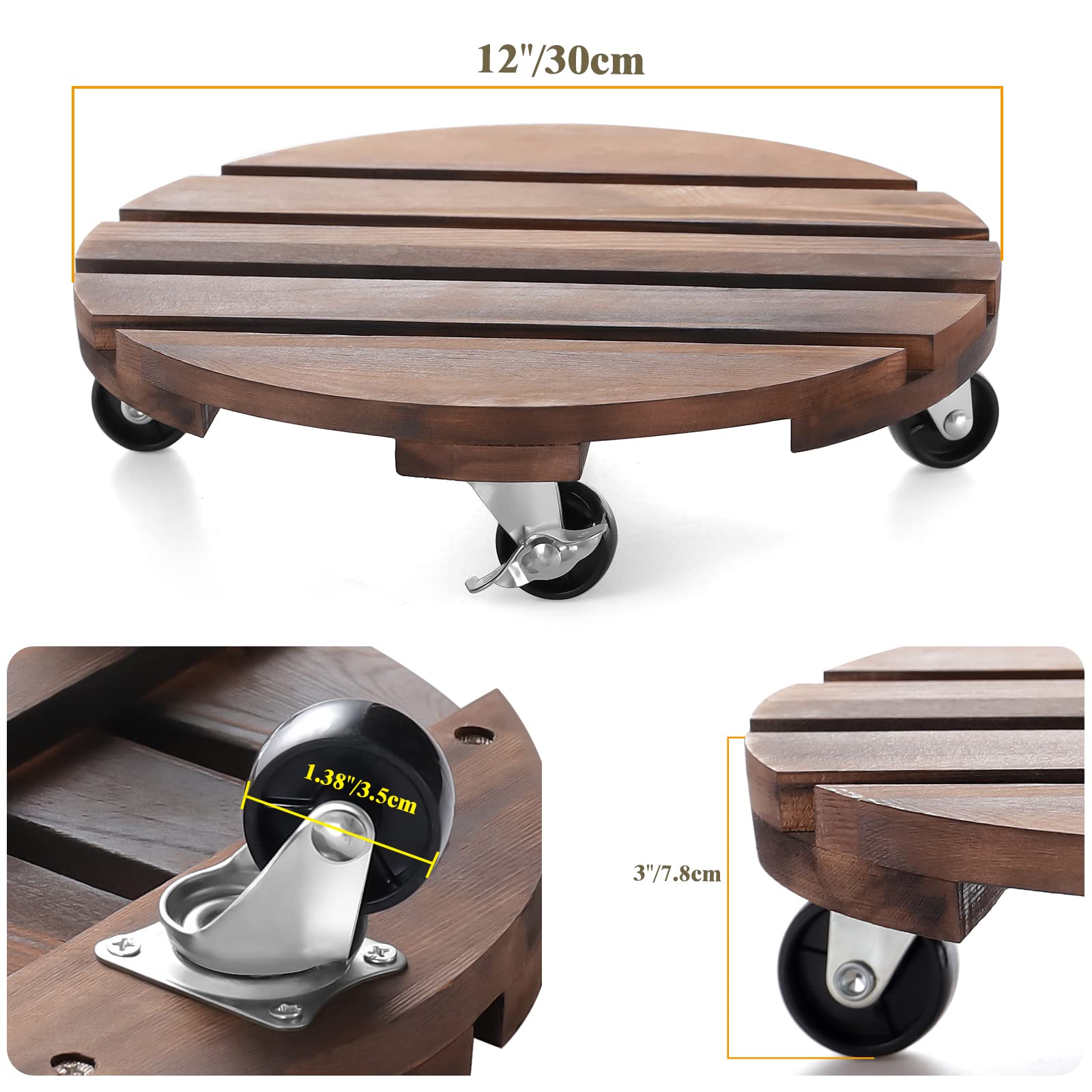 HOHY patio-friendly plant caddy boosts mobility and protects floors