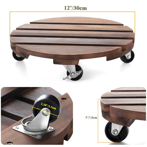 HOHY patio-friendly plant caddy boosts mobility and protects floors