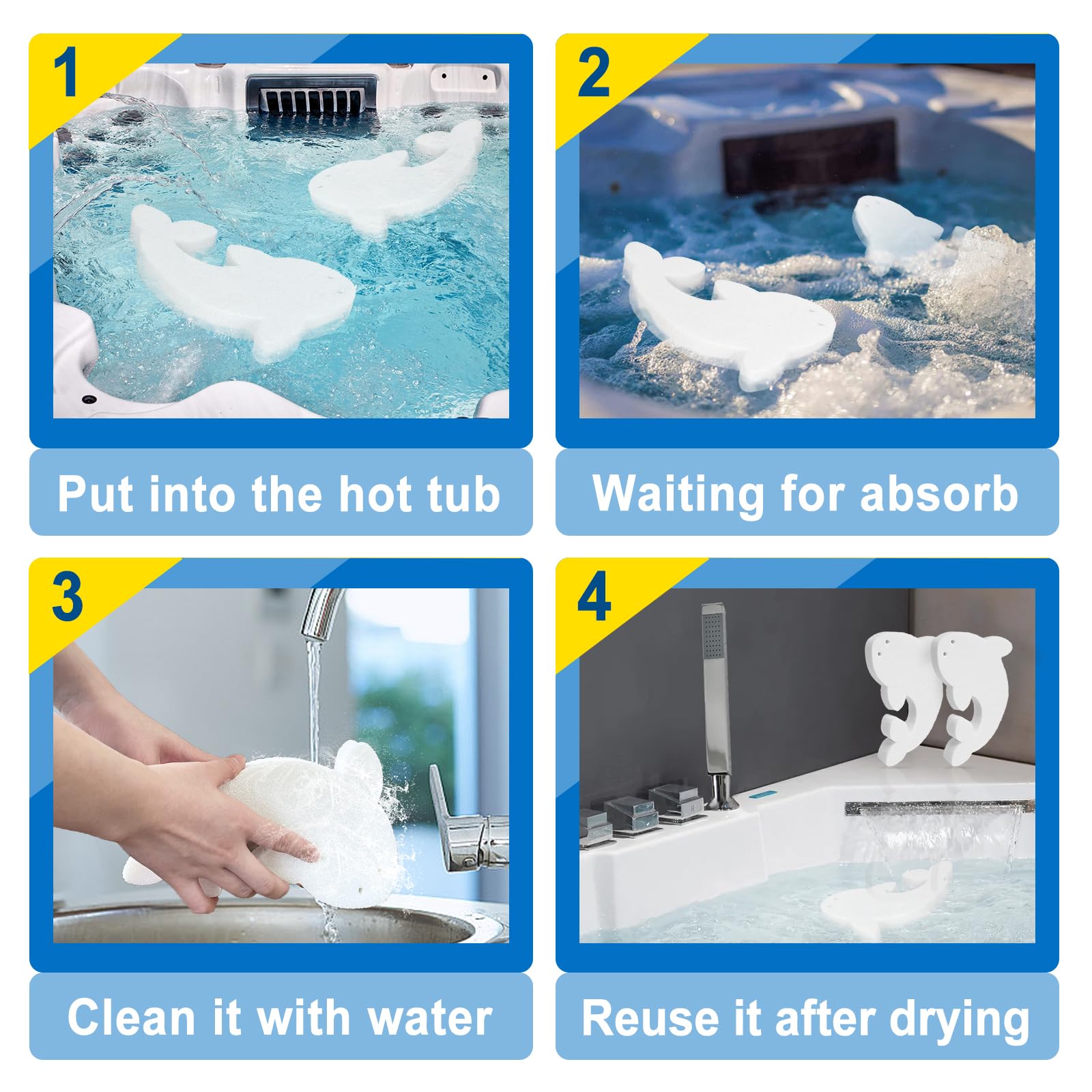 HOICATED foam-removal sponge targets foam and scum for a calmer soak