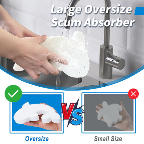 HOICATED hot tub scum sponge in use removes oils from water