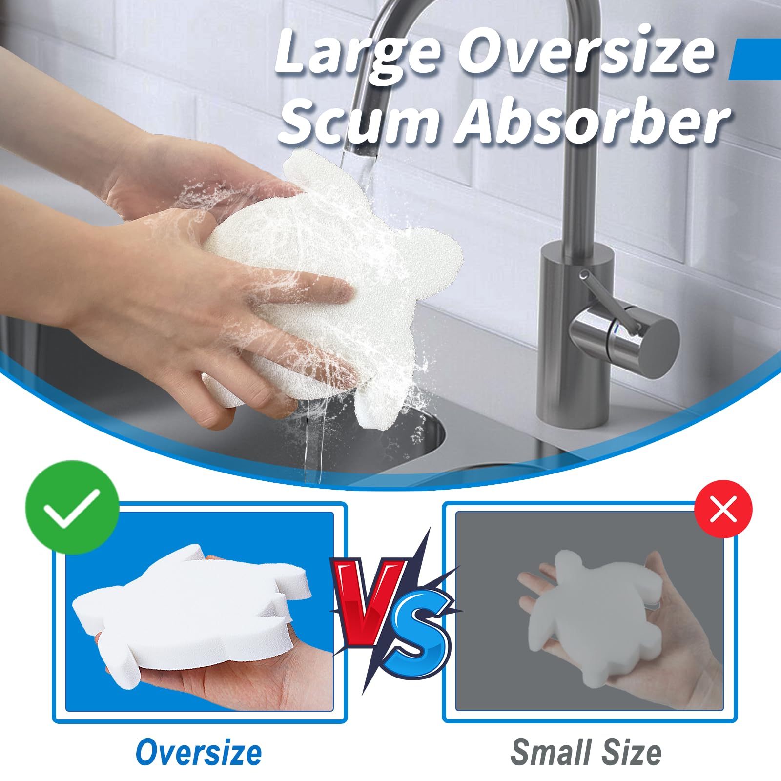 HOICATED hot tub sponge in use absorbs oils for clear water