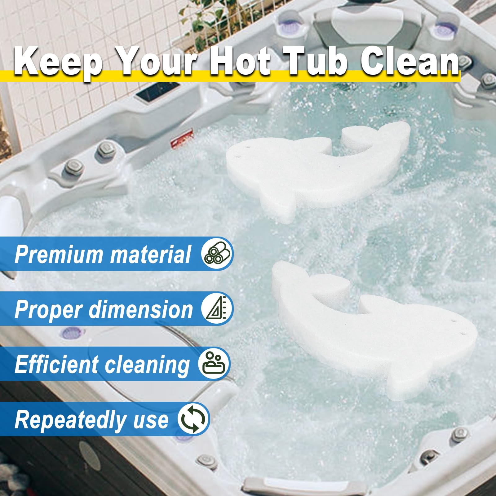 HOICATED oil-absorbing sponge soaks up oils and lotions for clear water