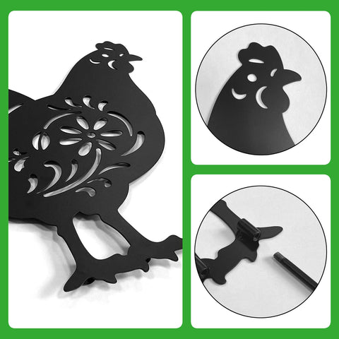 Hokfirm outdoor chicken statues decorate lawns with durable materials.